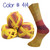 Knit sock and yarn image of Ferner Wolle Lungauer Sockenwolle Seide Color 414