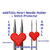 image of both addiToGo Heart Needle Holder + Stitch Protector small and large.