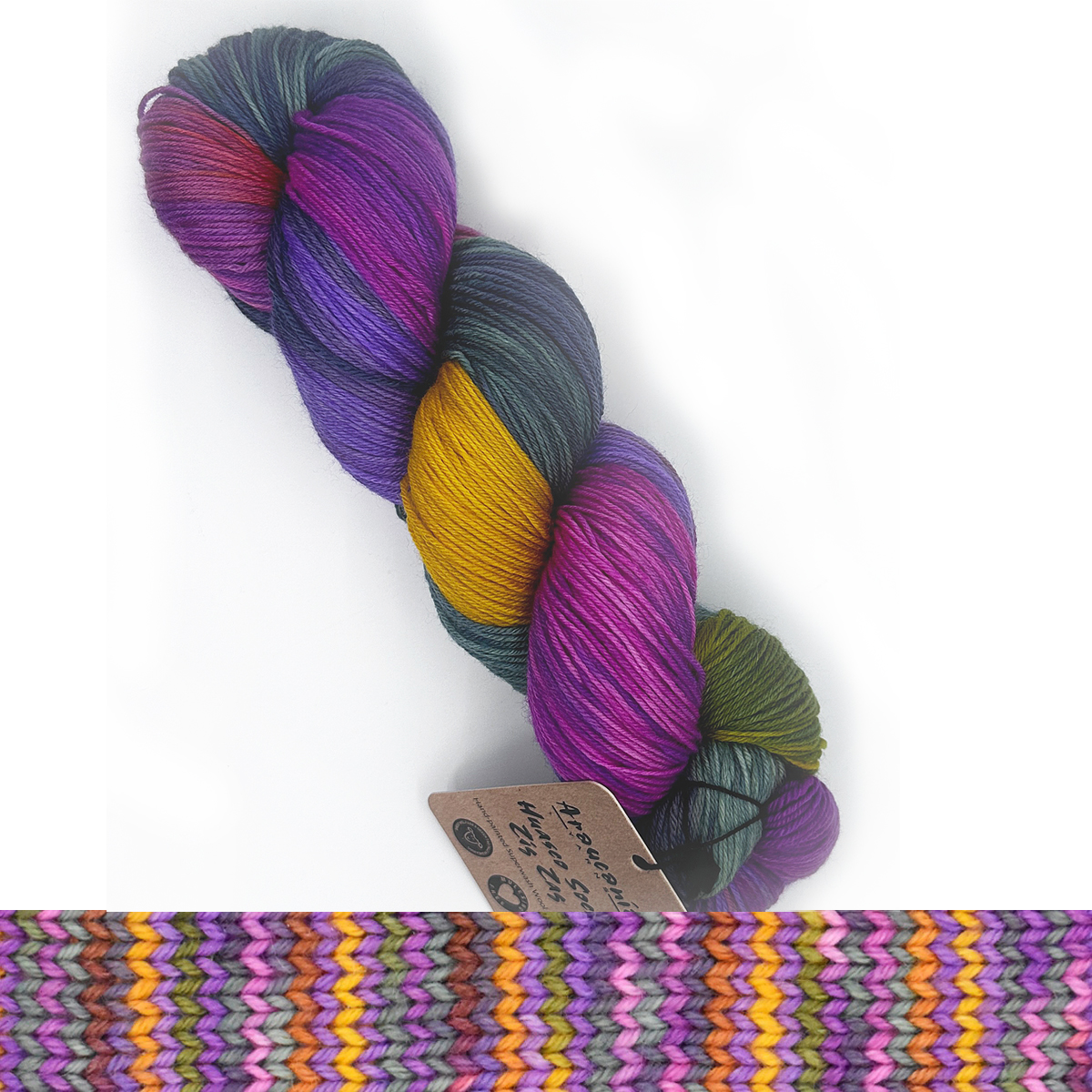 Araucania Yarn - Huasco Sock Zig Zag - Chematis 702