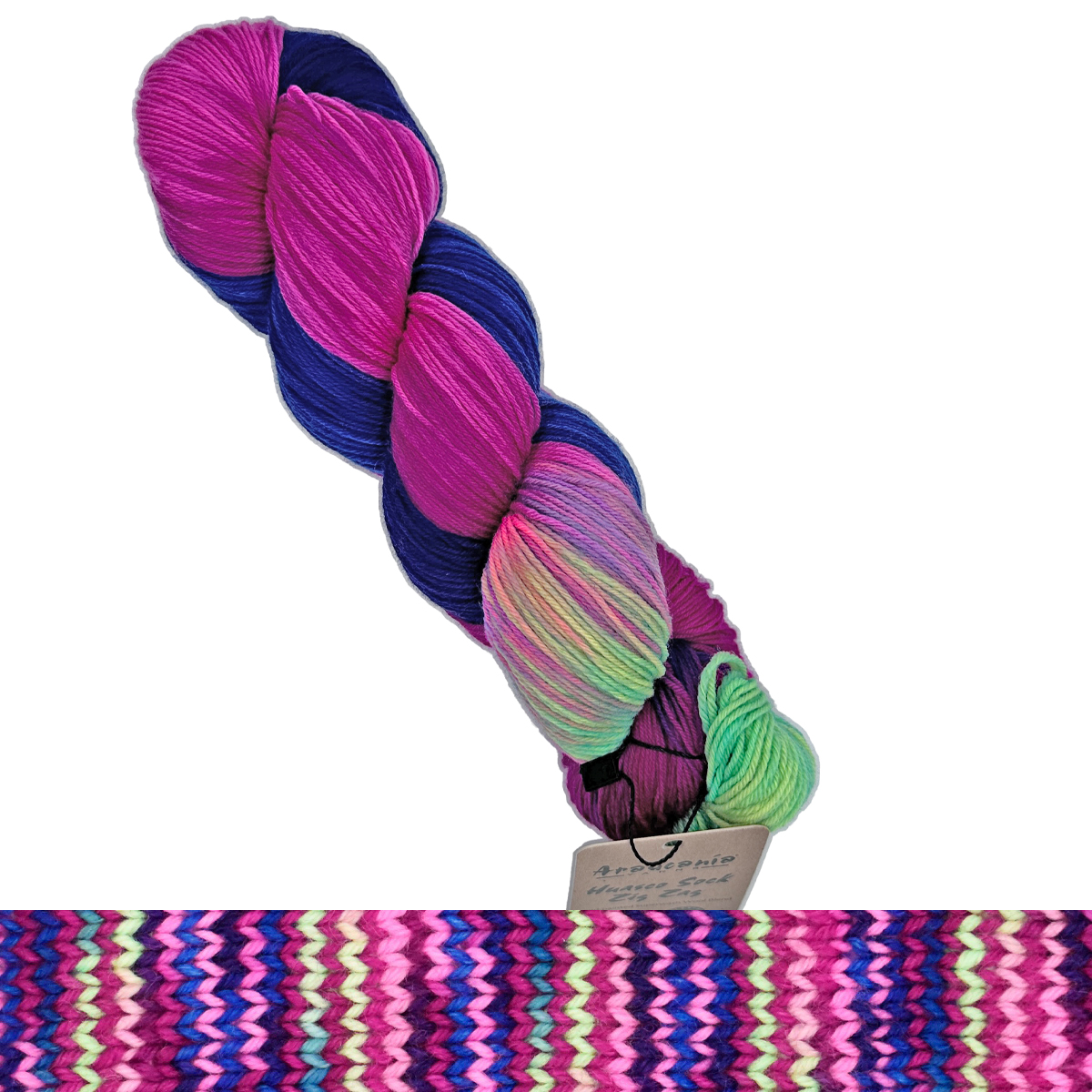 Araucania Yarn - Huasco Sock Zig Zag - Water Lily 703