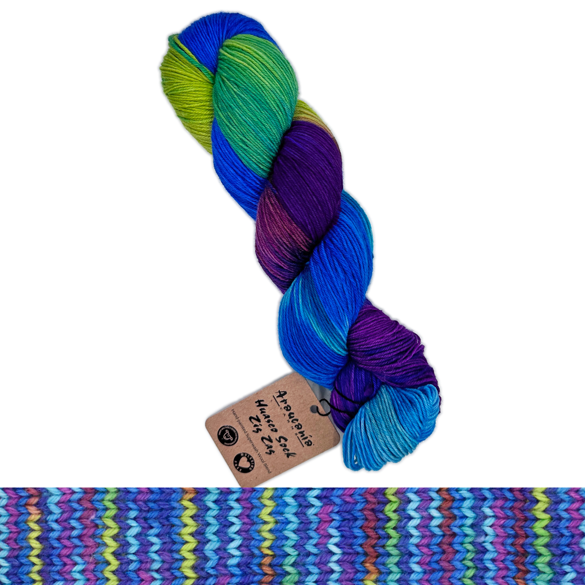 Araucania Yarn - Huasco Sock Zig Zag - Hydrangea 704