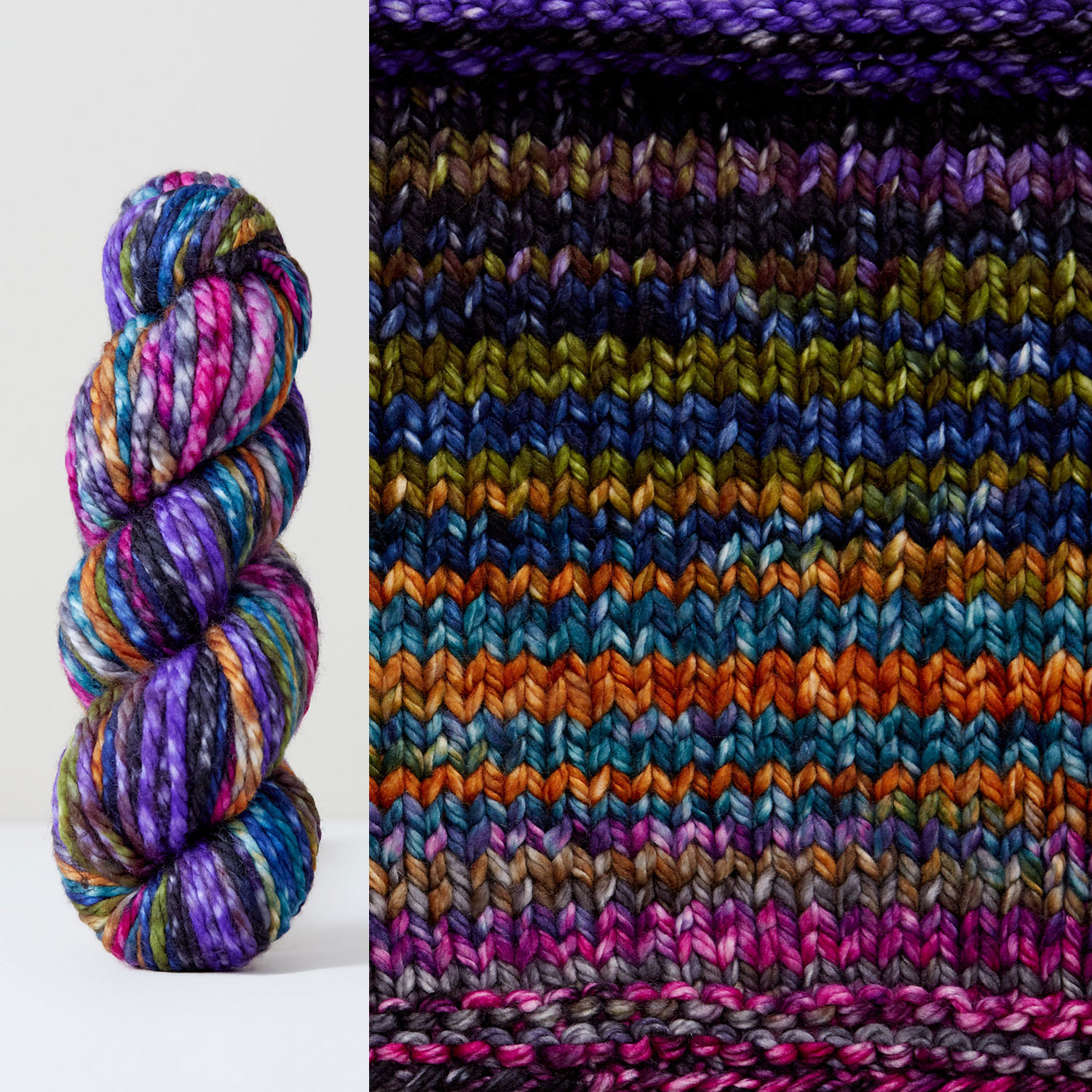 糸ヌンチャク！ Urth Yarns Koozoo #7022 Wee Hours - 100% Super Fine Merino