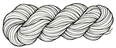 Yarn Store line drawing of a hank of yarn