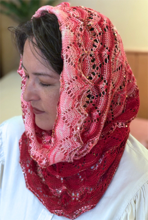 Gradient Cowl in Merino Cloud Ixora Blossoms