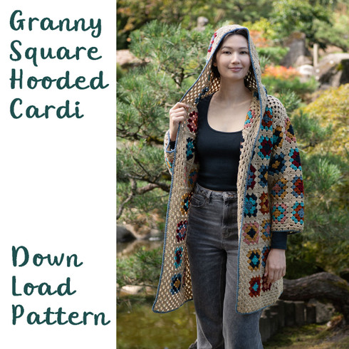 220 Peruvian Wool Free Pattern Crochet Hooded Long Cardigan