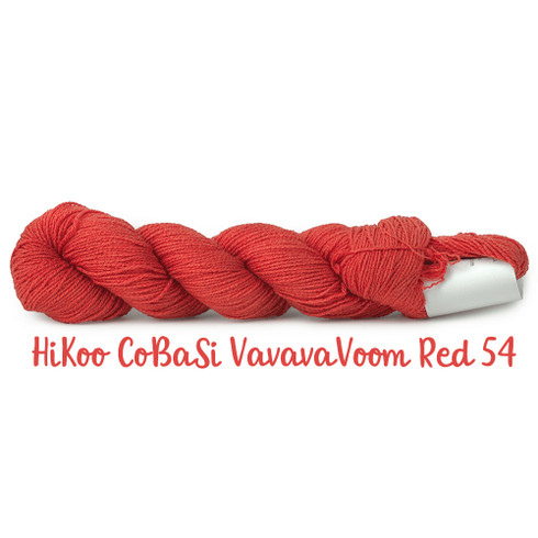 HiKoo CoBaSi Yarn - Vavavavoom Red 54 - Cotton, Bamboo, Silk