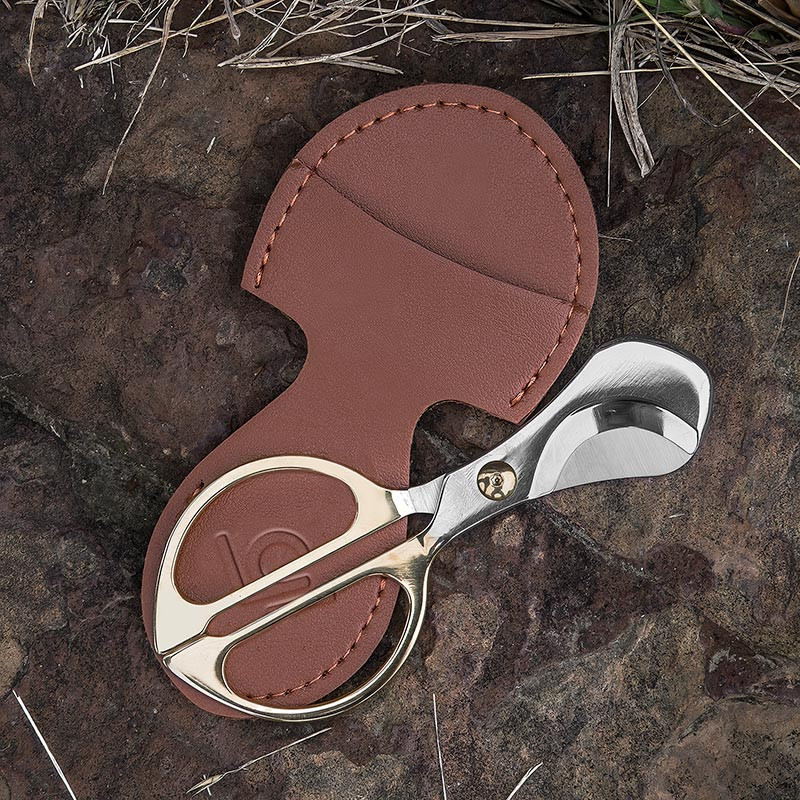 Galiner Wood & Stainless Steel Double Blade Cigar Cutter Scissors