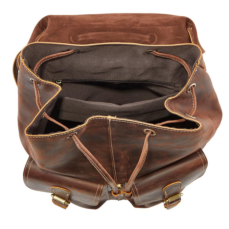 【美品】Leather backpack / brown リュック Crazy Horse Leather Backpack - [Consumer]Cole Wheeler