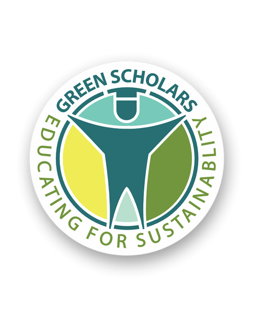 Green Scholars Round Decal