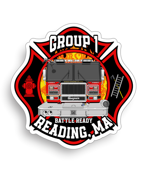 Reading Fire Department  - Group 1 - 2" decals