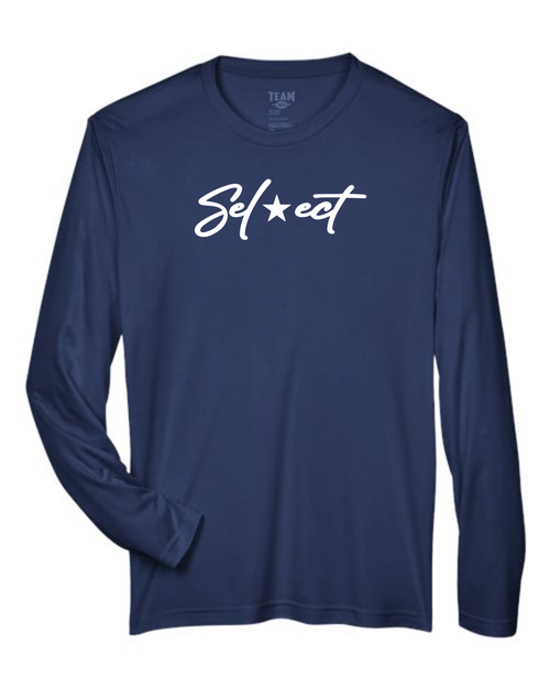 Select - one color design - Performance Long Sleeve Tees Youth and Adult
