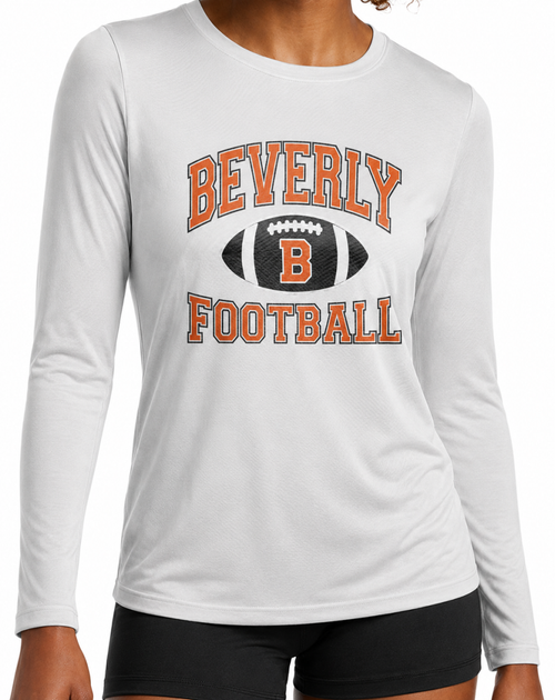Beverly High School Football Ladies Long Sleeve Performance Shirt