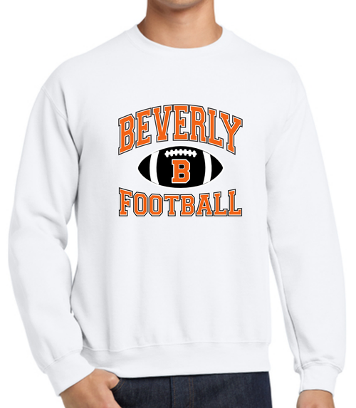 Beverly High School Football Design Crewneck Sweatshirt