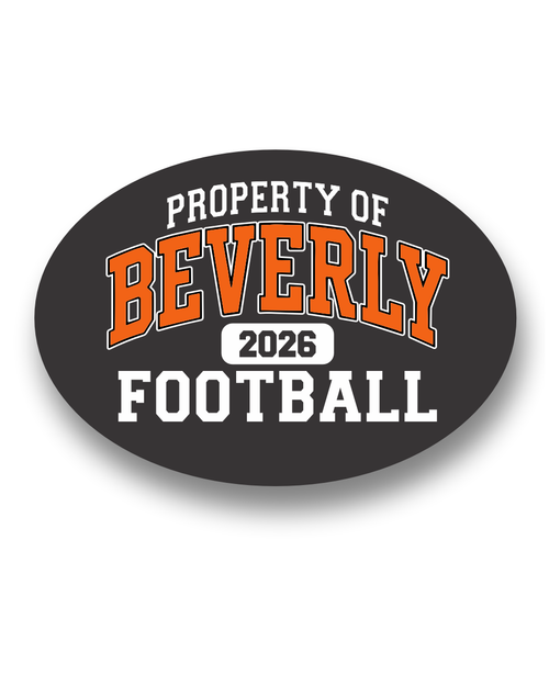 Property of Beverly Football Oval Decal