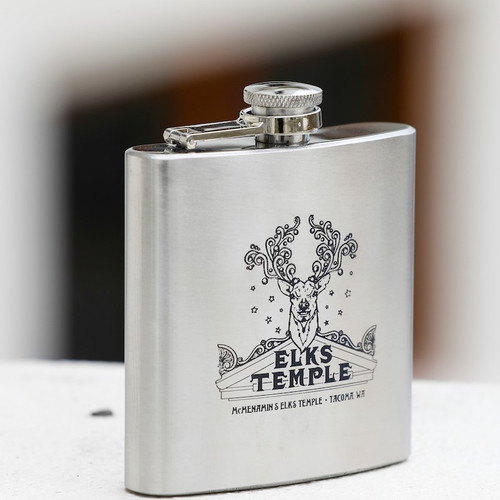 Elks Temple Stainless Flask - 6oz