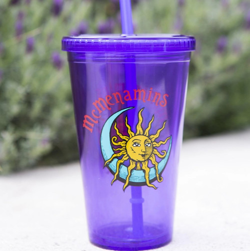 Purple Tumbler with Straw