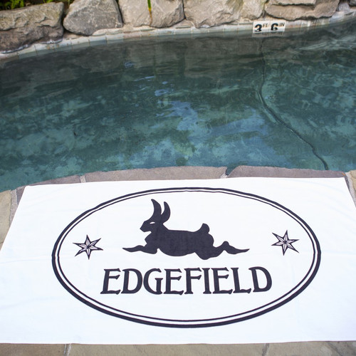 Edgefield Black Rabbit Beach Towel - McMenamins Online Shop