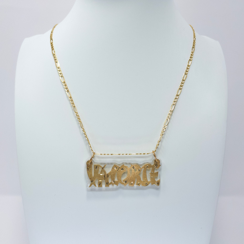 10K Gold Nameplate with Block Font