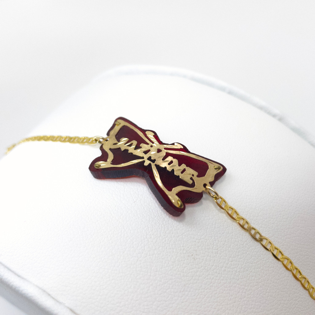 Kids 10K Gold Name Bracelet with Butterfly