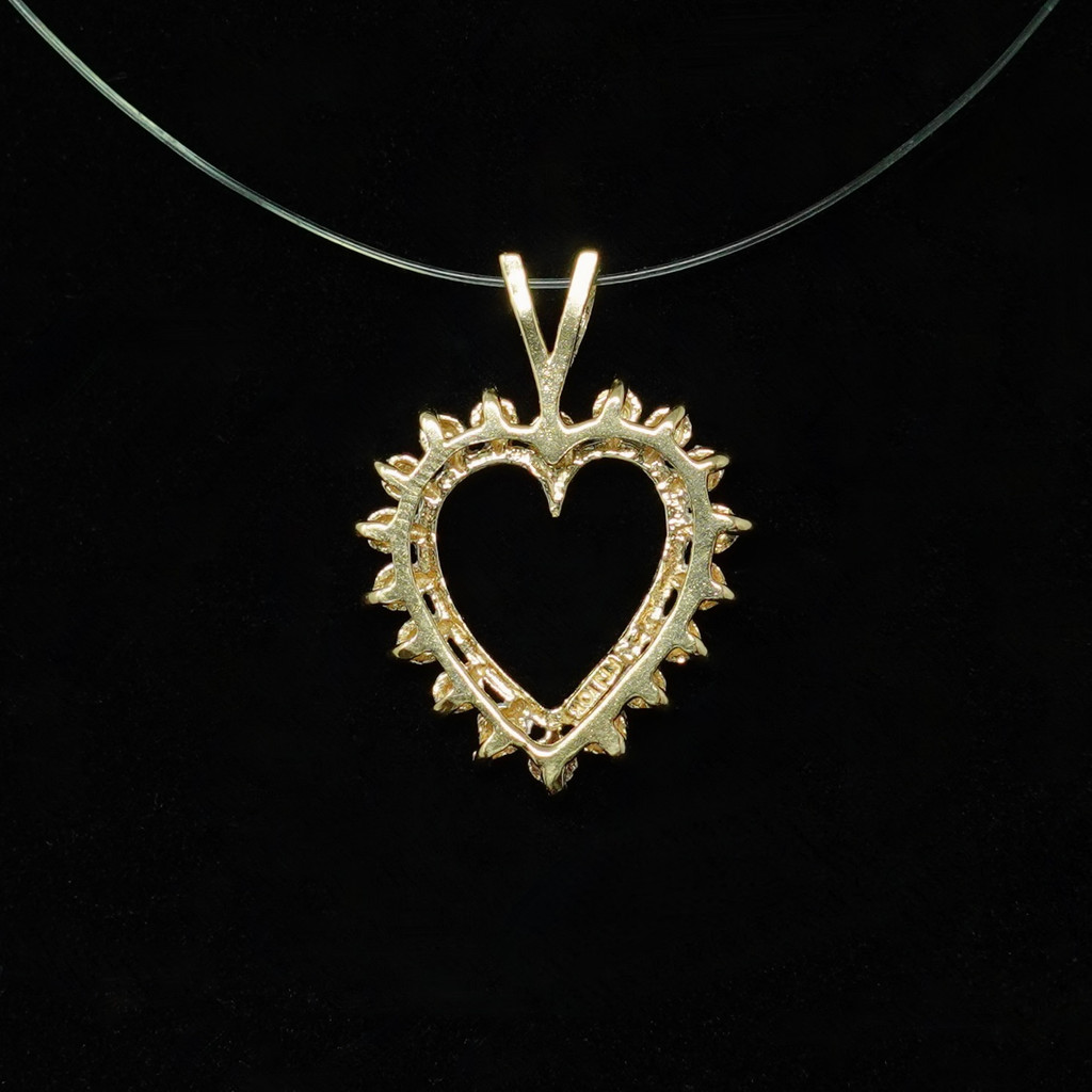 Vintage 10K Yellow Gold Heart Pendant