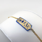 Kids 10K Gold Name Bracelet with Block Letters