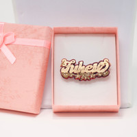 10K Gold Nameplate with Butterfly