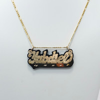 10K Gold Nameplate with Bar