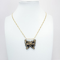 Kids 10K Gold Nameplate with Butterfly
