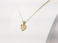 Heart 10K Picture Pendant with CZ frame- X-Small