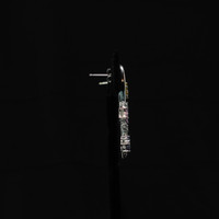 Vintage 14K White Gold Flower Earring