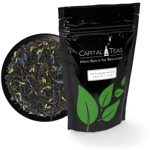 French Lavender Earl Grey loose leaf tea and the packaging it comes in French Lavender Earl Grey loose leaf tea and the packaging it comes in