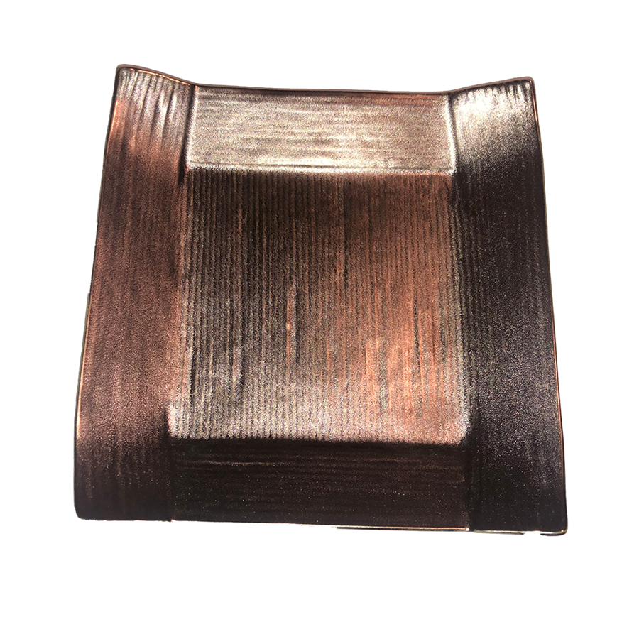 Japanese Ceramic/Metallic Small Square Serving Plate Capital Teas