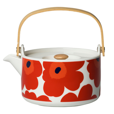 Marimekko Oiva Unikko Teapot - Red Floral