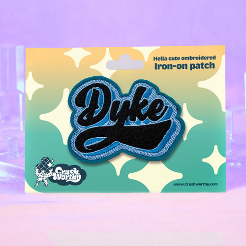 Dyke Varsity Chenille Patch – fuzzy butch embroidery