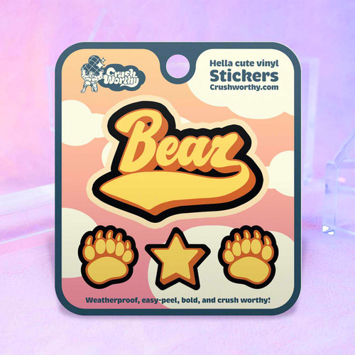 Bear sticker sheet by Crushworthy