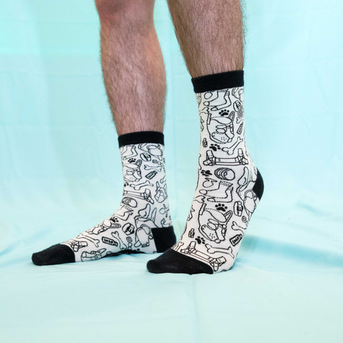Pup Pattern Socks (Casual fit) by Crushworthy - cute kinky puppy play pattern socks!