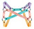 Color Block Harness by Crushworthy - An adorable and super comfortable stretchy elastic harness that you can wear however best fits your body! Made with hearty high quality black metal hardware, and it's machine washable.