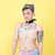 Color Block Harness by Crushworthy - An adorable and super comfortable stretchy elastic harness that you can wear however best fits your body! Made with hearty high quality black metal hardware, and it's machine washable.
