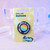 Queer Liberation Over Rainbow Capitalism button by Crushworthy - Handwritten text around a rainbow gradient on a stark black button