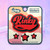 Kinky Varsity sticker sheet by Crushworthy - Red and black varsity style lettering spelling out "Kinky", includes 3 matching mini star stickers!