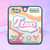 Trans Varsity sticker sheet by Crushworthy - Trans pride colors on a sticker that spells out "Trans", comes with 2 trans symbol mini stickers and 2 star mini stickers!