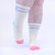 Blue and Pink Jock Socks by Crushworthy - Comfy athletic fit socks with arch support, styled after classic striped gym socks but in cute pastel colors!