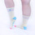 Blue and Pink Jock Socks by Crushworthy - Comfy athletic fit socks with arch support, styled after classic striped gym socks but in cute pastel colors!