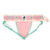 Pink Pouchless Jockstrap by Crushworthy - Our cute pink and teal pouchless jockstrap with a soft stretchy flat front and classic wide waistband!