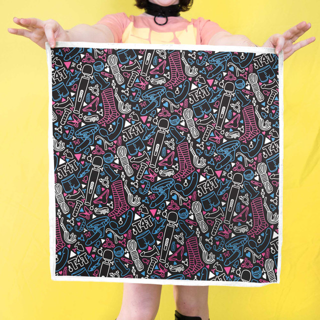 Trans Vibes Bandanas by Crushworthy – transgender pattern handkerchief