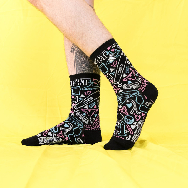 Trans Pattern Socks (Casual fit) by Crushworthy - cute kinky trans pattern socks!