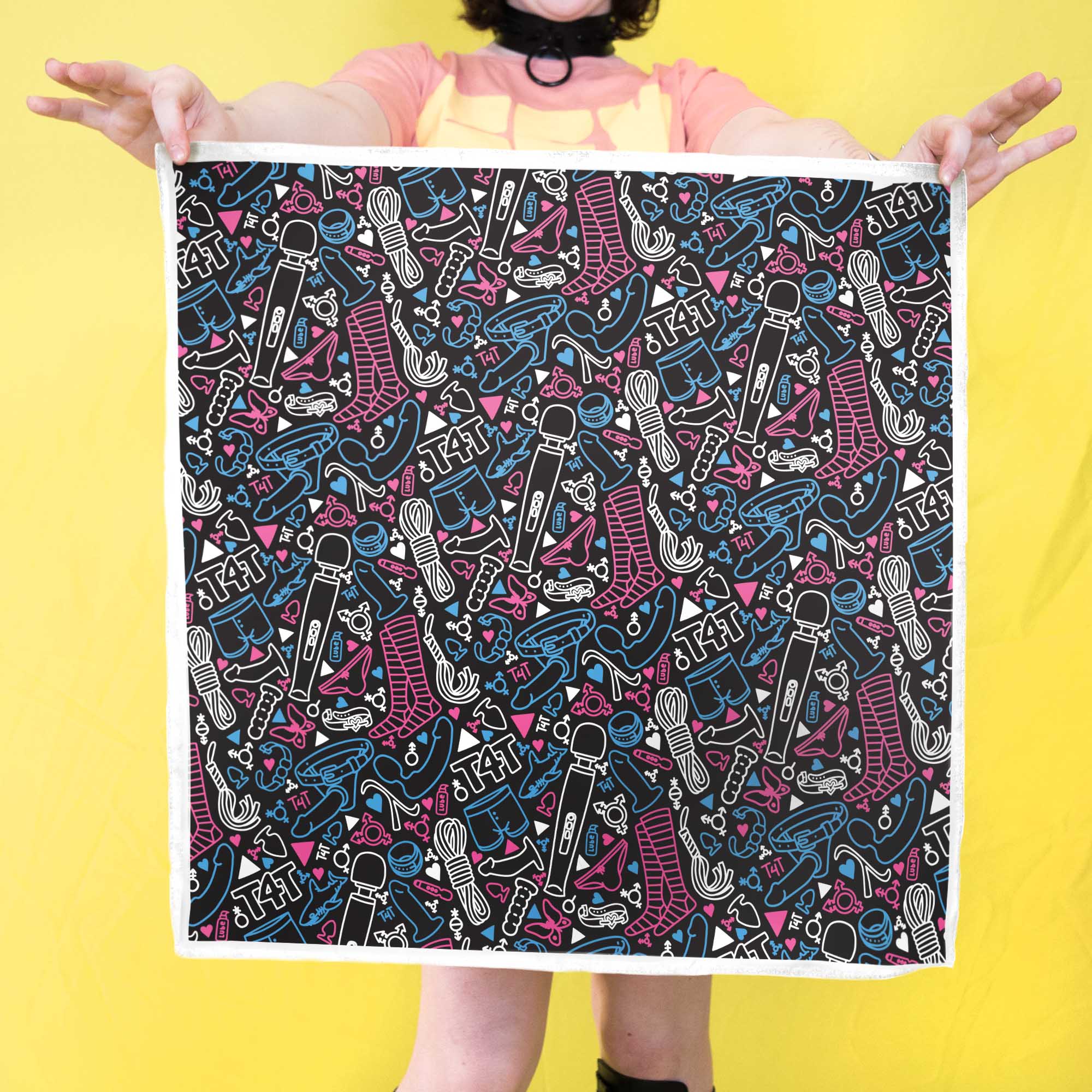 Trans Vibes Bandanas by Crushworthy – transgender pattern handkerchief