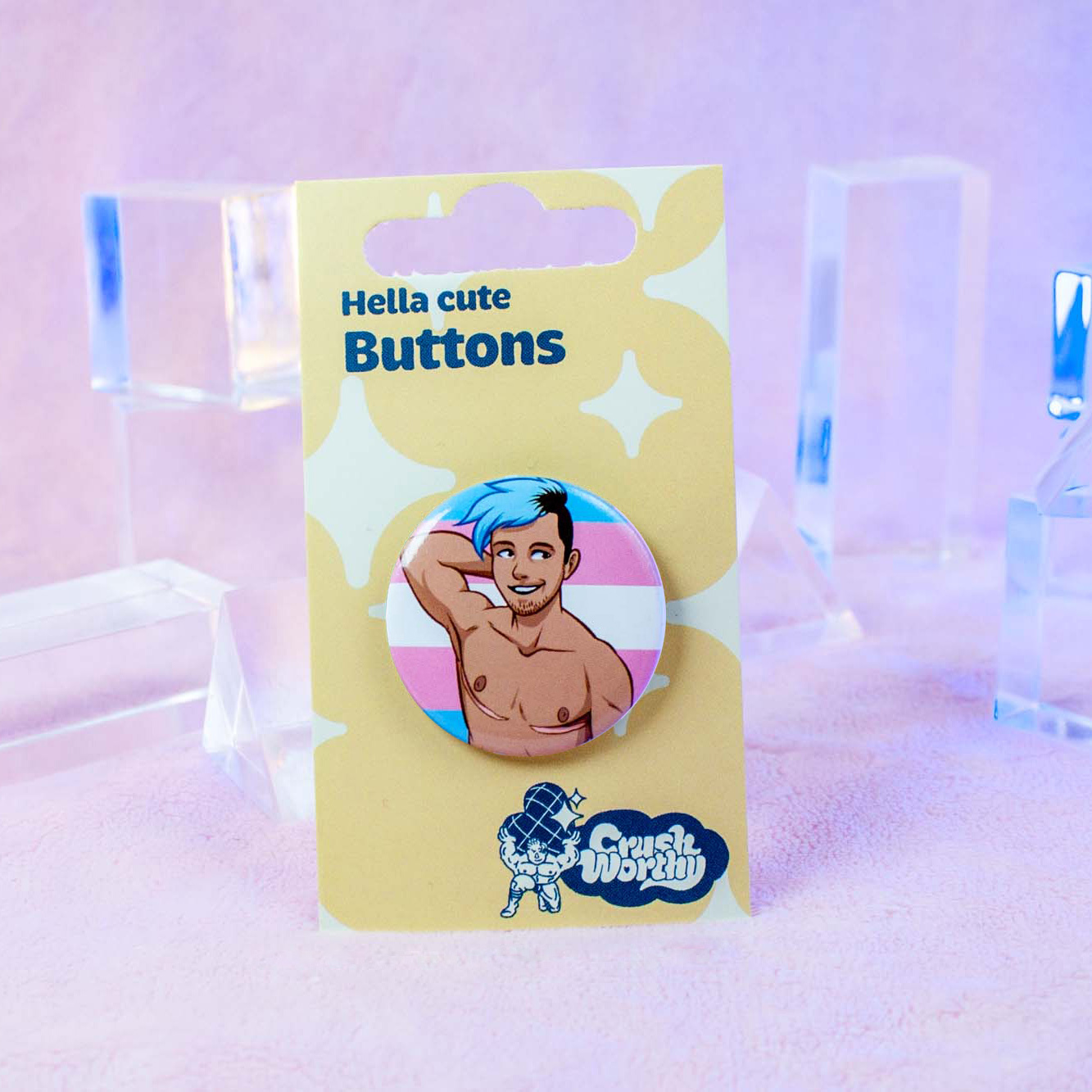 Transmasc Boyfriend Pinback Button