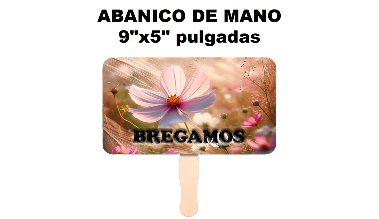 ABANICO DE MANO 9"x5" pulgadas