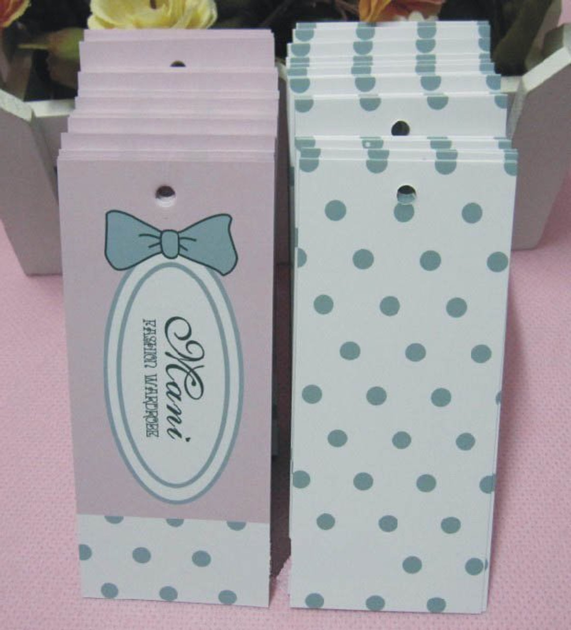 Hang Tags 3.5 x 1.5 Full Color 16Pts Entrega Gratis todo Puerto Rico